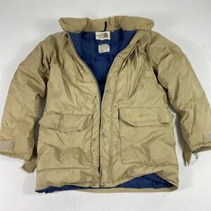Vintage The North Face Down Puffer Jacket Mens XL Tan Parka Coat Brown Tag 70s
